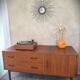 Low Scandinavian enfilade in teak, late 1960s.