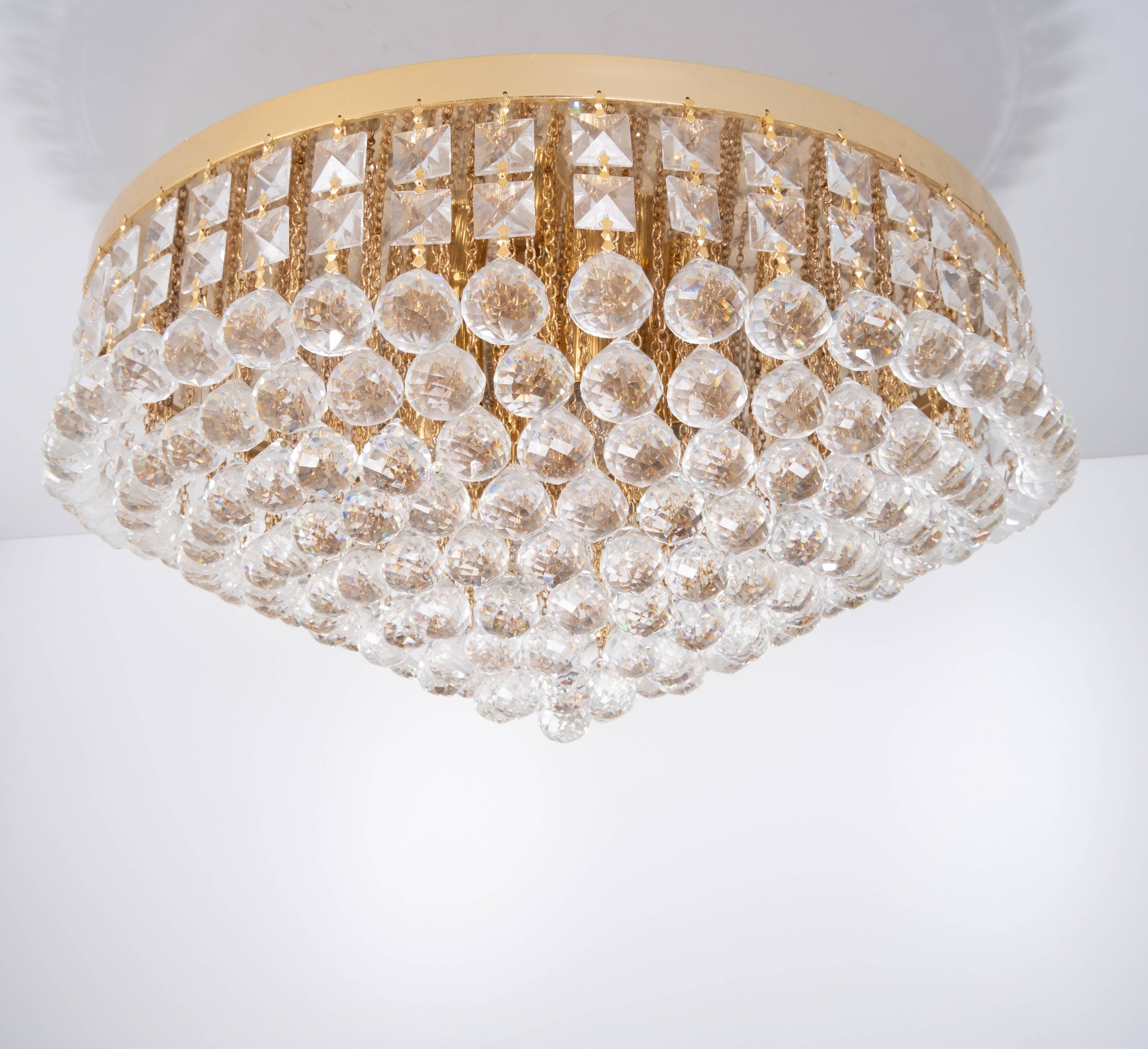 Swarovski chrystal ball chandelier, 1970s