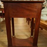 Empire style bedside table in mahogany and bronze