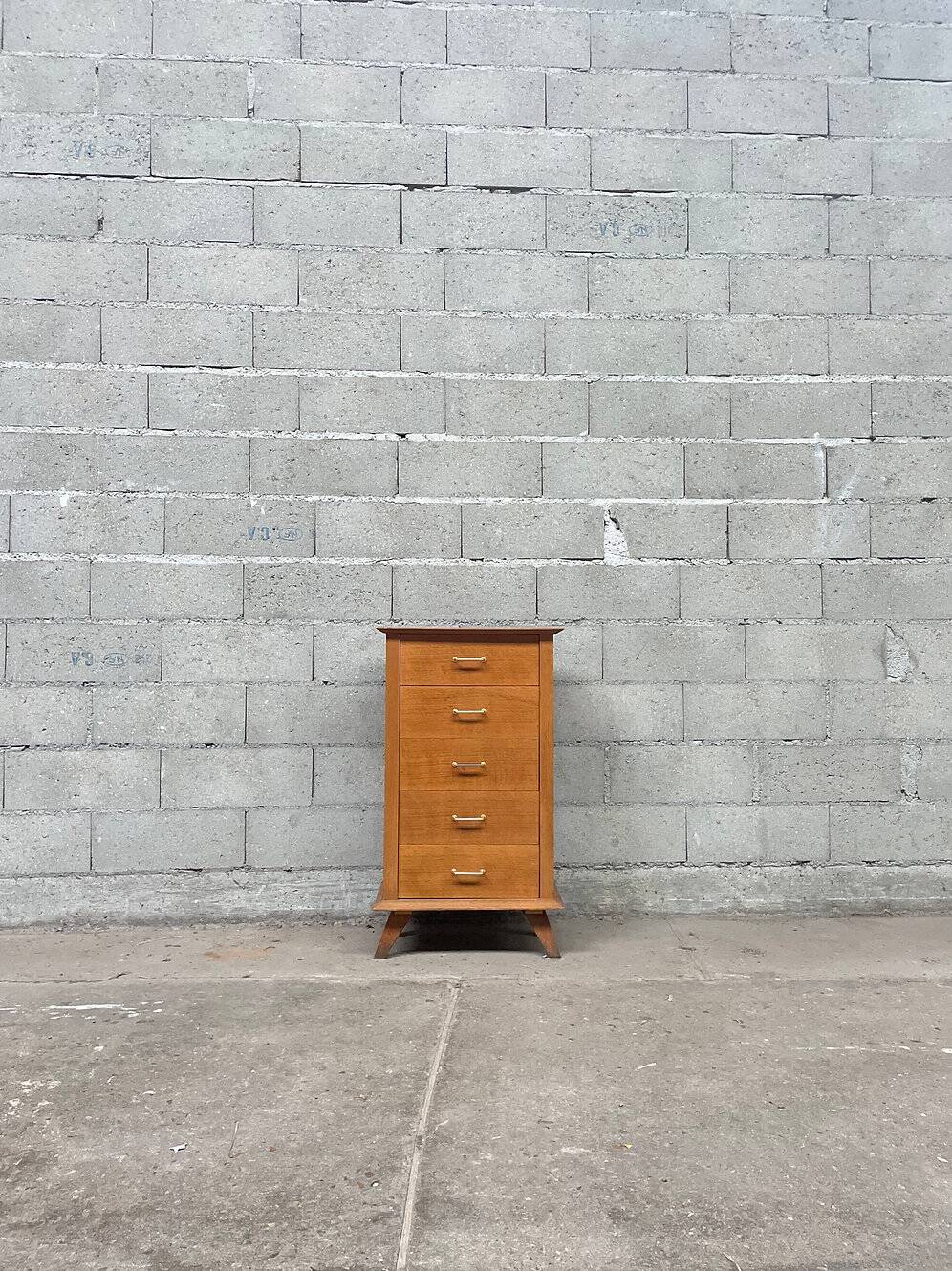 Chiffonnier vintage en bois – 5 tiroirs