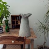 Antique zinc water pitcher