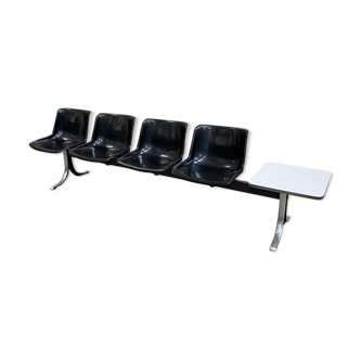 Waiting room bench 4 seats 70s