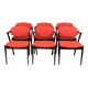 Set Of 6 Dining Chairs Model 42 Made In Rosewood By Kai Kristiansen From 1960s