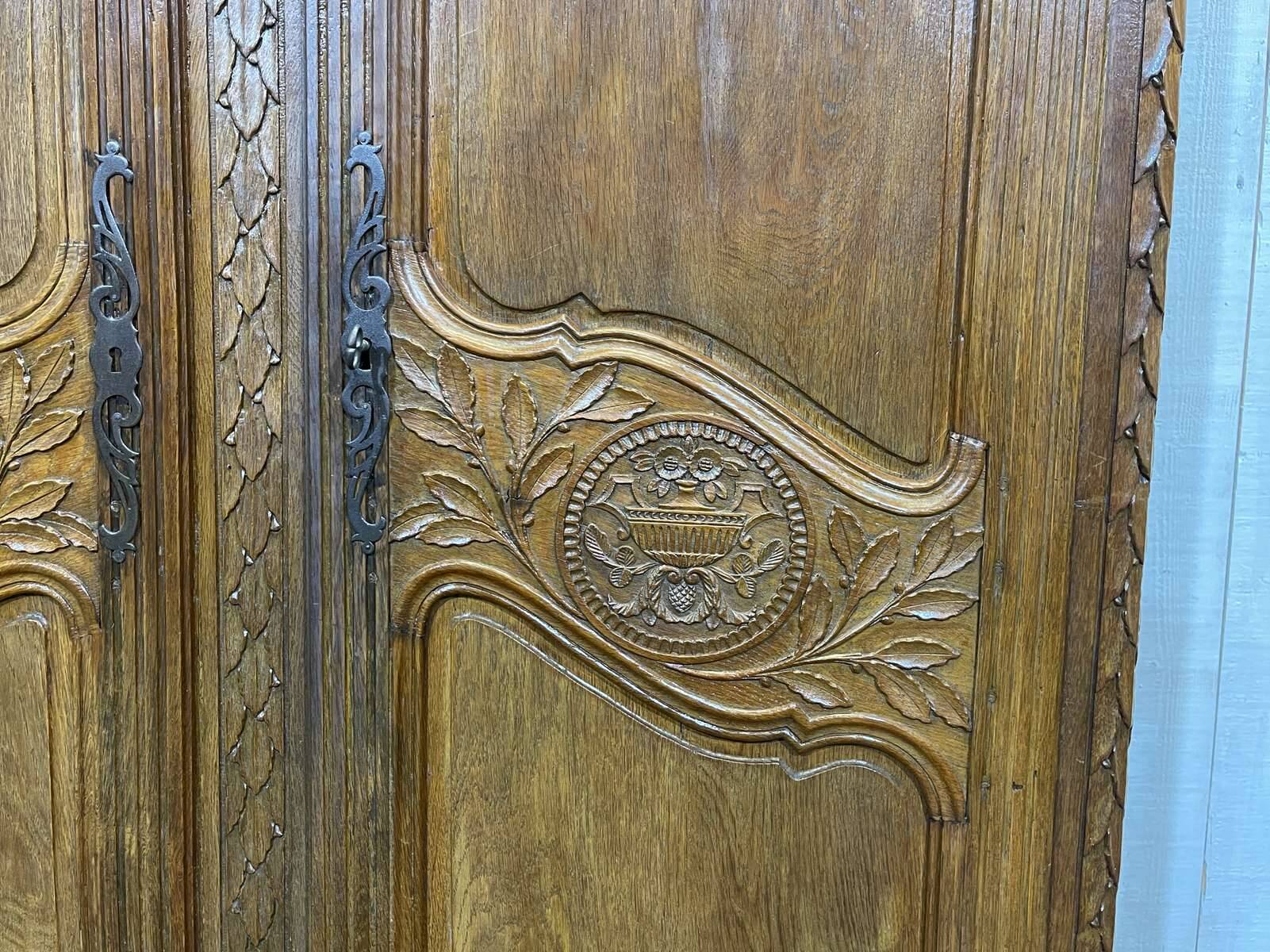 19th century Norman oak wardrobe