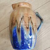 Pichet Metenier fin 19e céramique bleue