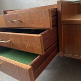 Vintage chest of drawers / sideboard from the 50s in golden oak
