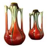 Pair of Art Nouveau ceramic vases