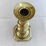 J. Barlow Old Brass Candlestick - 19th
