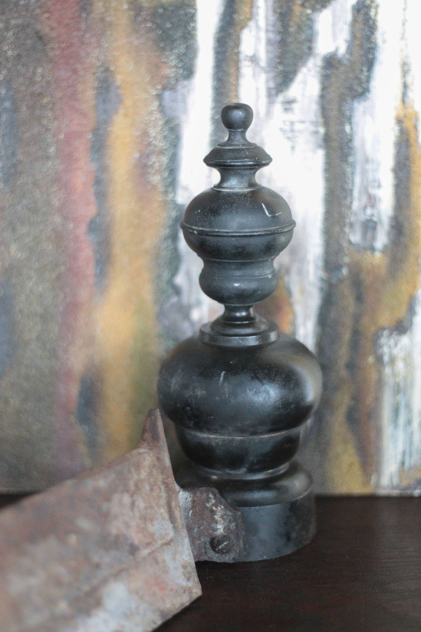 Vintage chenets, pair of chenets, fireplace accessory.