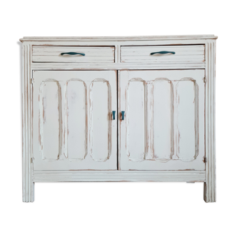 Parisian sideboard doors renovated pale green