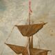 Tableau « Voilier sur mer calme », huile sur toile – fin XIXe