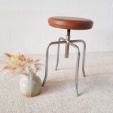 Metal and imitation leather pianist's stool
