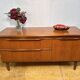 Petit buffet/meuble TV rétro vintage en teck du milieu du siècle | Années 1960