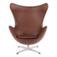 The Egg - Model 3316 - Brown leather - Arne Jacobsen - Fritz Hansen