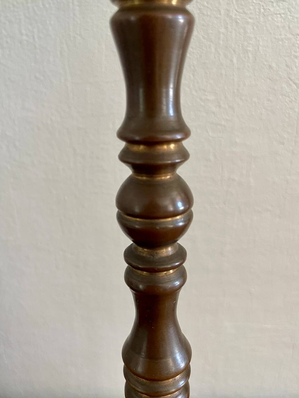 Vintage brass table lamp, circa 1940s - 1950s