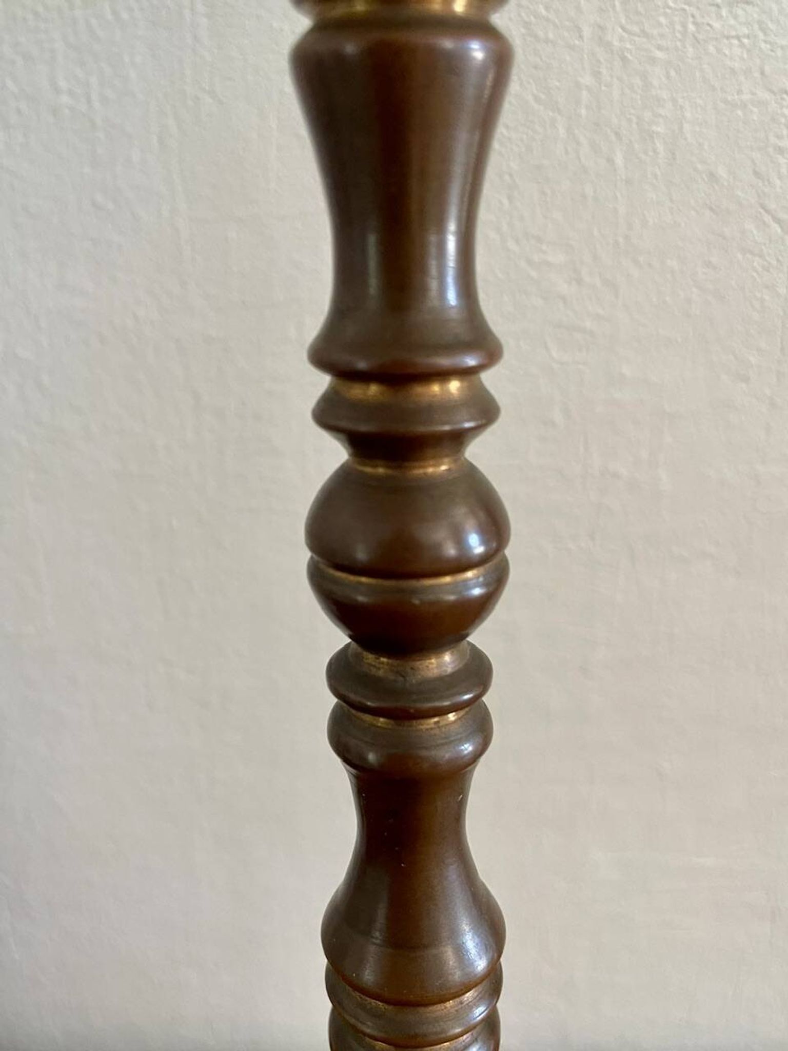 Vintage brass table lamp, circa 1940s - 1950s