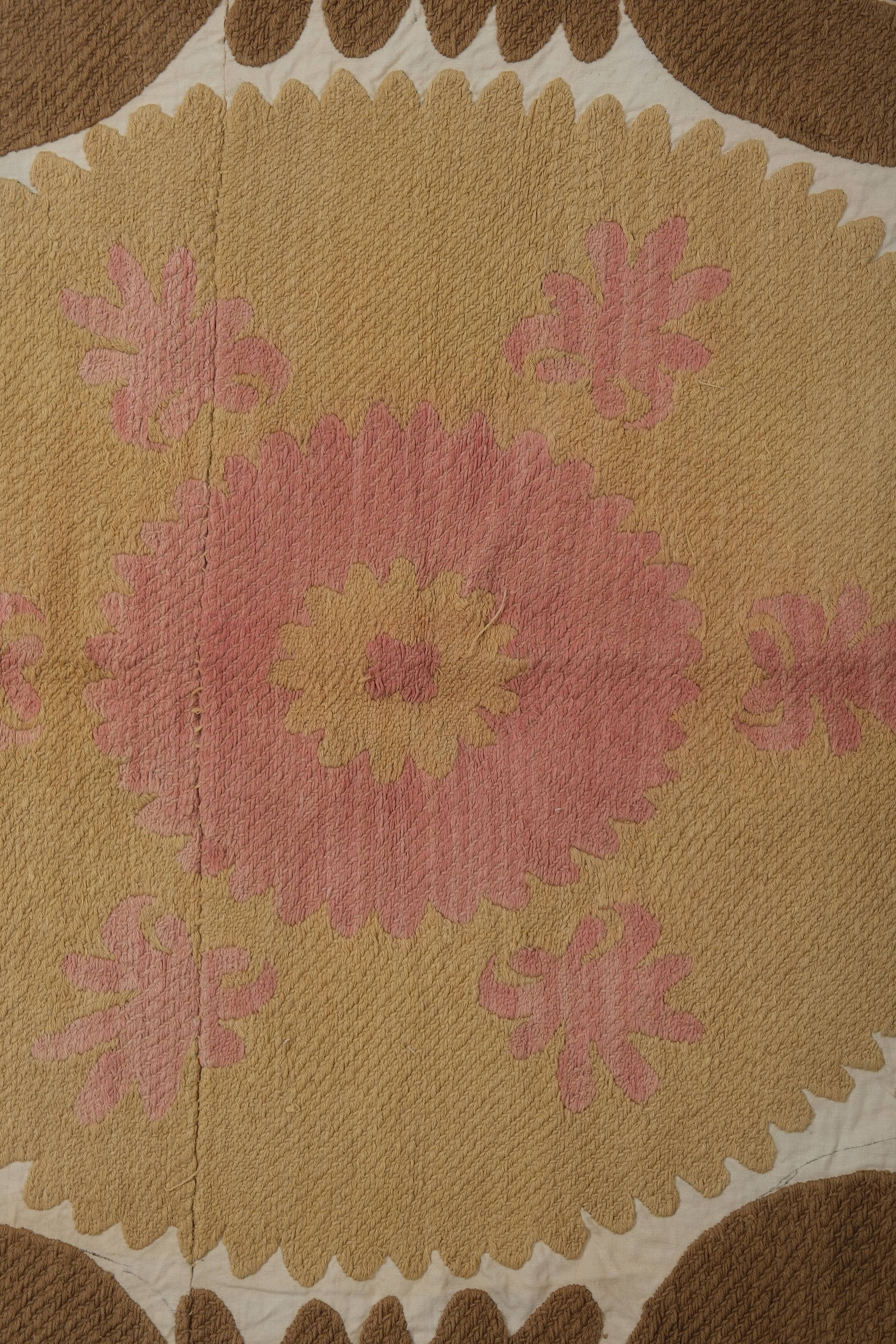 Tapis noué à la main, tapis turc vintage 140x140 cm