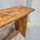 Ancien banc de table d'appoint en bois meuble TV rural 40 x 200 cm