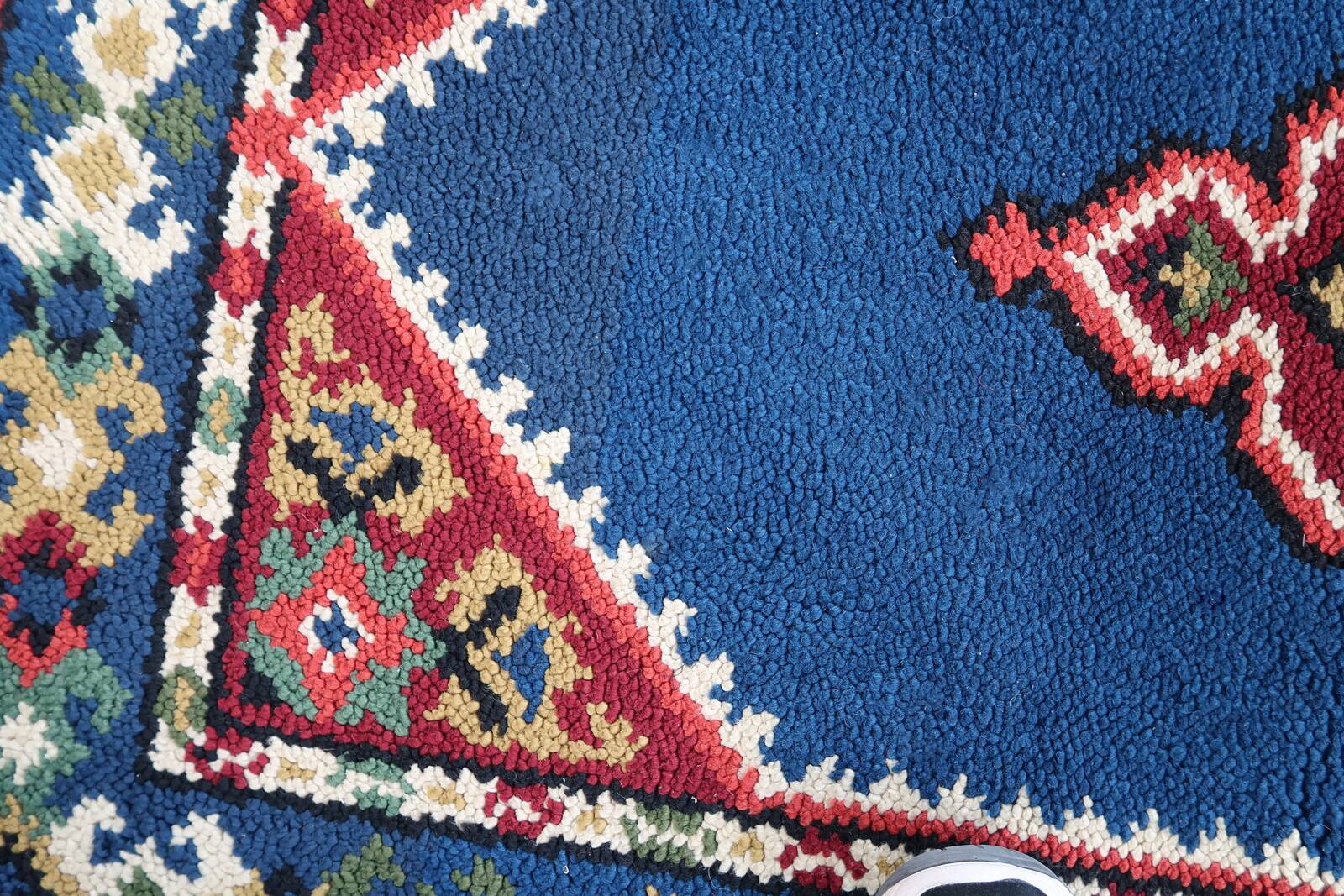 Tapis vintage français Savonnerie fait main en laine – 94 x 170 cm – 1960s