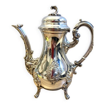 Elegant Louis XV Style Rocaille Silver Metal Tea Coffee Pot