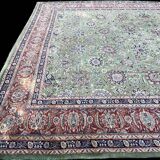 Large emerald Tabriz Persian rug 520x350 cm