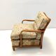 Pair of Olive Green Fabric Armchairs by Paolo Buffa with Walnut Frame