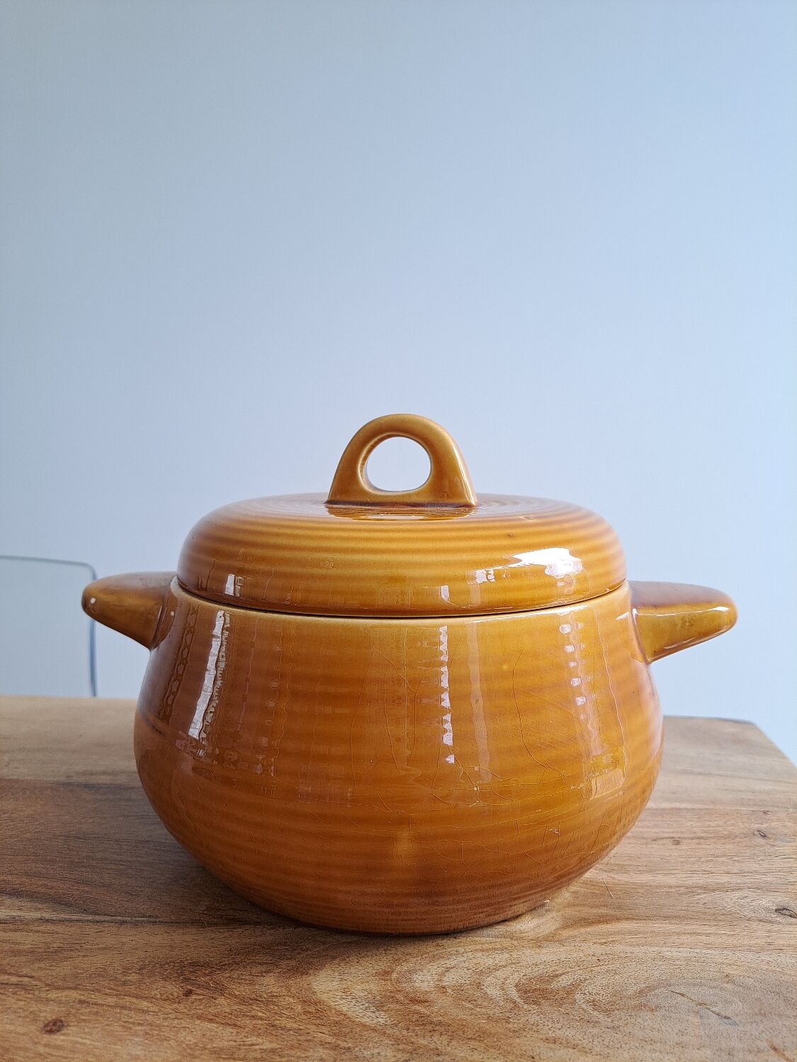 Soupière vintage ocre