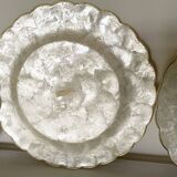 Mother-of-pearl and brass plates