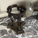 Pair of marble spheres on bronze tripods, 19th century