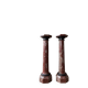 Pair of red scagliola columns, late 19th century.