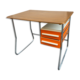 Vintage desk formica metal and wood 70's