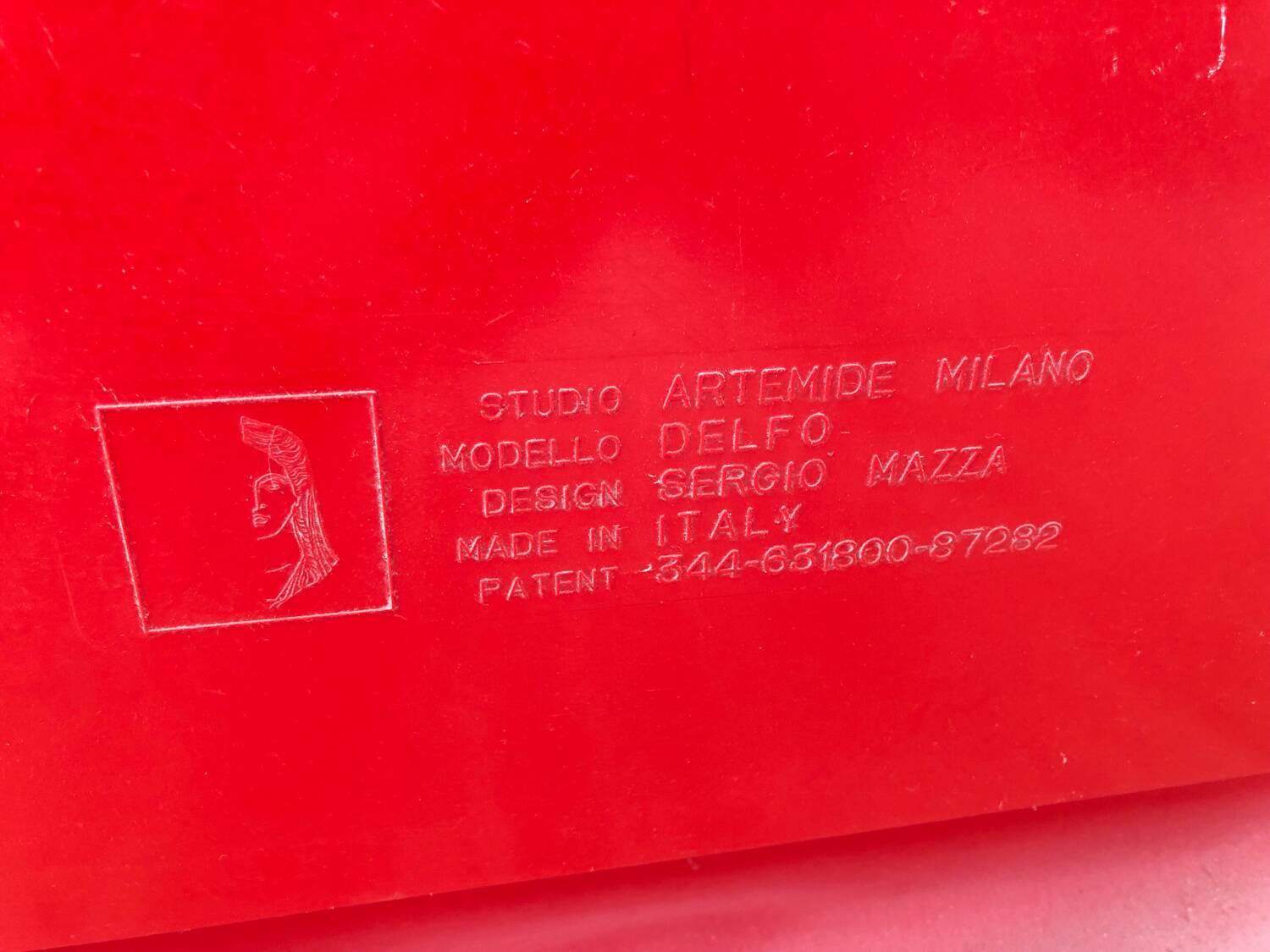 Vintage designer mirror -Studio Artemide Milano - Delfo model - Designer Sergio Mazza
