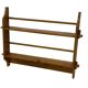 Vintage wooden wall shelve rack bookshelf in pinewood minimalist design