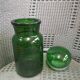 Pot vert d'apothicaire en verre vintage