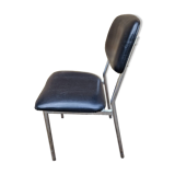 Vintage office chair in black skai