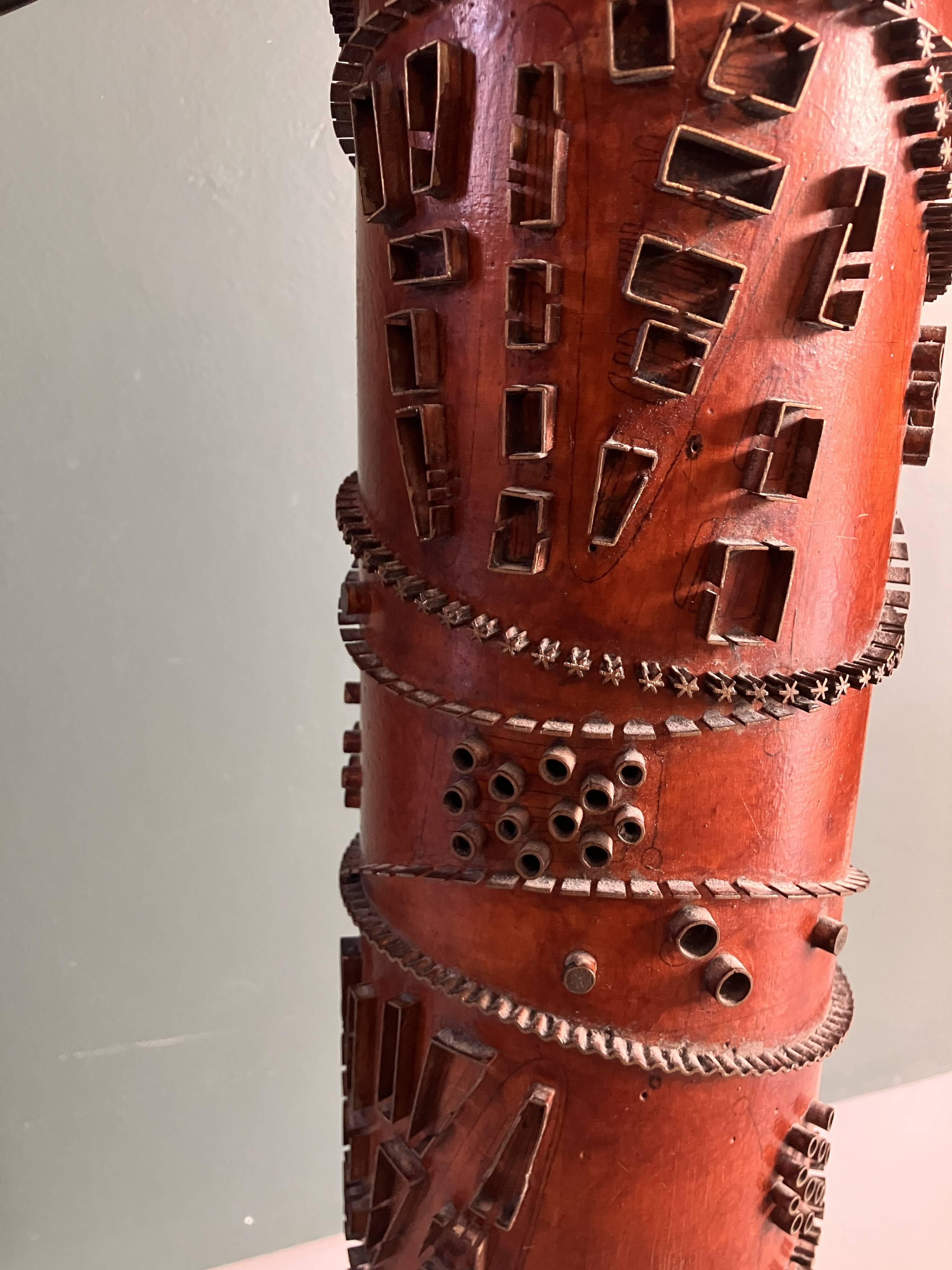 Table lamp on printing roll with floral lampshade floor lamp