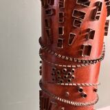 Table lamp on printing roll with floral lampshade floor lamp