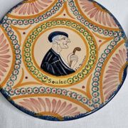 Pair of decorative plates Henriot Quimper, Soulac design, 1973, 18 cm