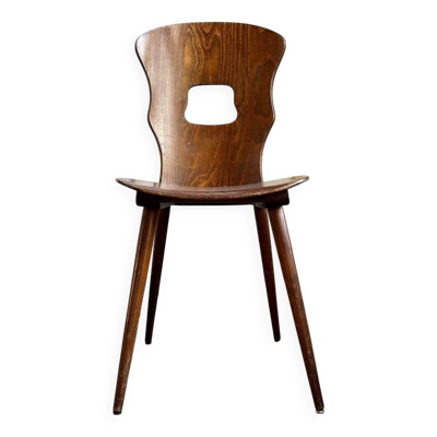 Chaise Baumann modèle ''Gentiane'' en bois foncé