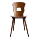 Chaise Baumann modèle "Gentiane" en bois foncé
