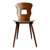 Chaise Baumann modèle "Gentiane" en bois foncé