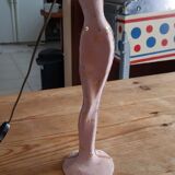 Art deco lamp golden metal and glass pate