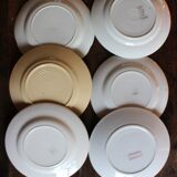 6 mismatched flat plates Marsac Canebière Fontanges Digoin Sarreguemines
