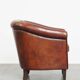 Sheepskin Leather Club Chair with Black Piping