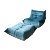 Chauffeuse et pouf "Togo" modèle dessiné par Michel Ducaroy 1973