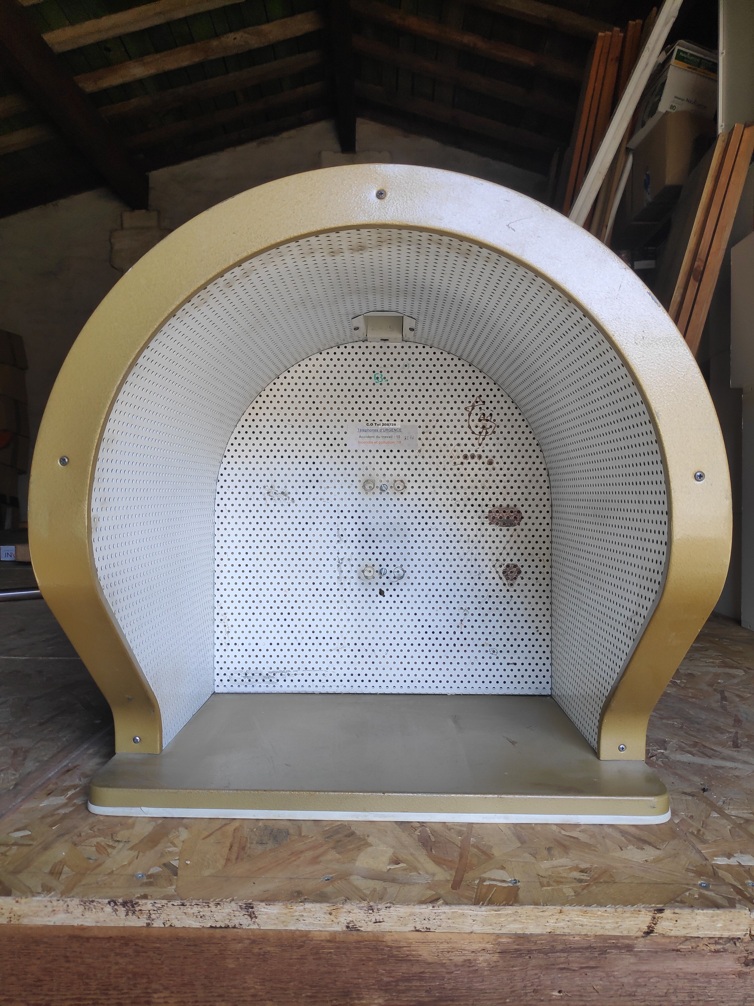 Vintage workshop wall phone booth