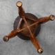 Arts & Crafts Meets Early Art Deco Oak & Leather Stool, France 1920