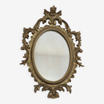 Golden mirror Baroque Rococo style 60s 70s