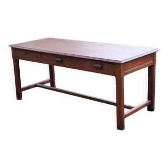 Table de ferme début XXième siècle 3 tiroirs entretoise 180cm