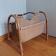 Wicker and fabric magazine holder